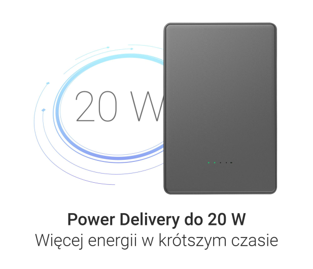 Silver Monkey Powerbank Smart 5 000 mAh MagSafe UltraSlim 3in1 Ciemny Szar - 1361039 - zdjęcie 7